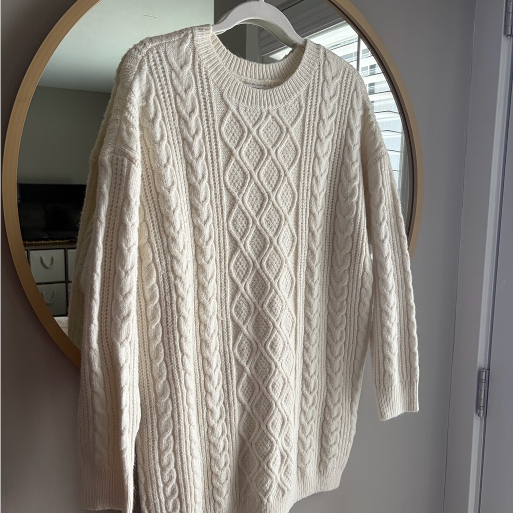 Cozy Cable Knit Sweater Dress